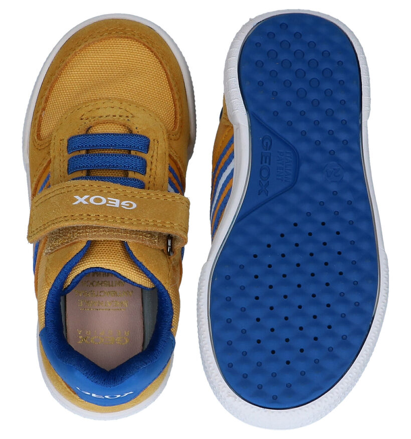Geox Poseido Gele Sneakers in nubuck (287080)
