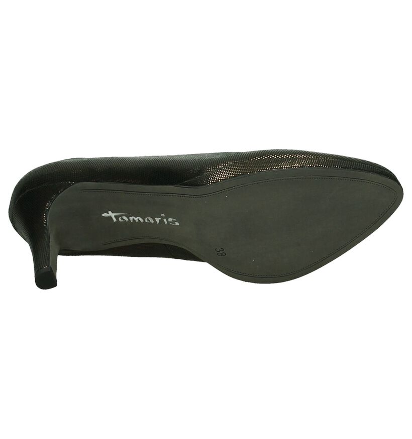 Tamaris Bronzen Pumps met Naaldhak in stof (184095)