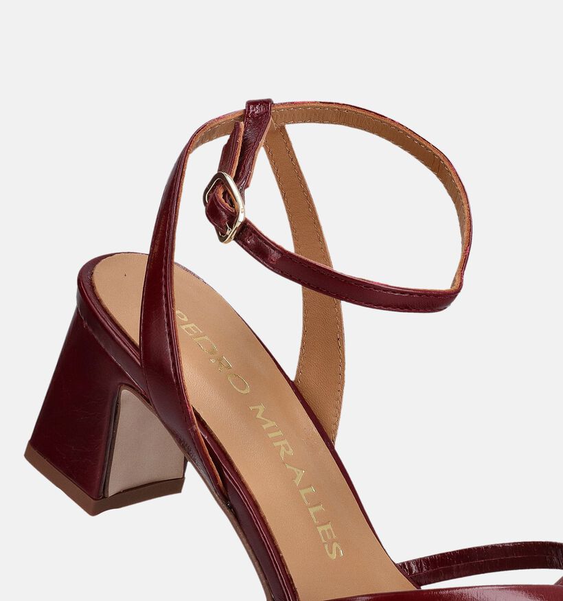 Pedro Miralles Bordeaux Sandalen op hak voor dames (373638)