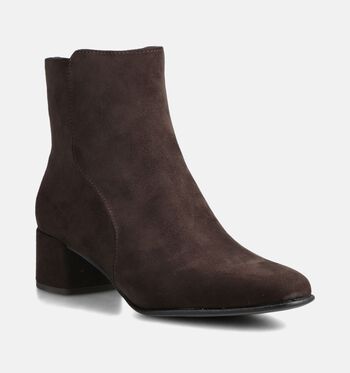 Marco Tozzi Enkellaarsjes Zwart/Bruin/Rood