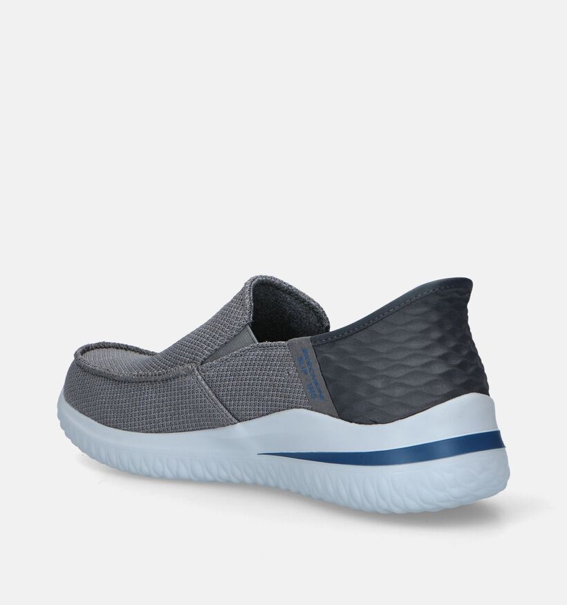 Skechers Delson 3.0 Cabrino Grijze Slip-ins voor heren (343004) - geschikt voor steunzolen