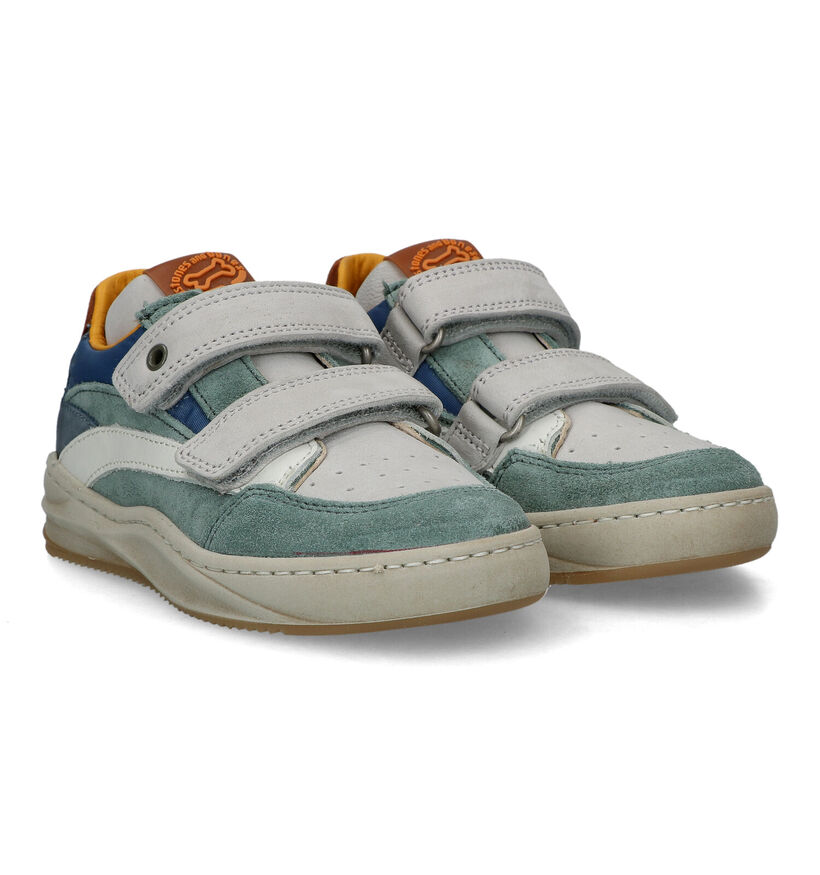 STONES and BONES Troep Grijze Velcroschoenen voor jongens (322088) - geschikt voor steunzolen