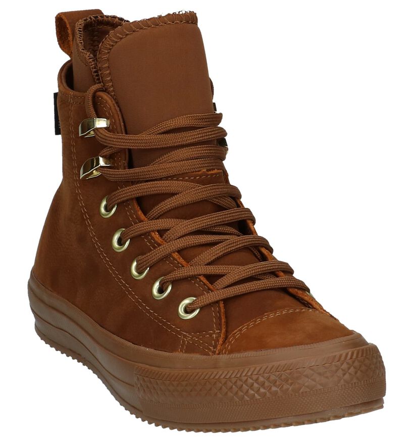 Converse Chuck Taylor All Star Baskets hautes en Cognac en cuir (205594)