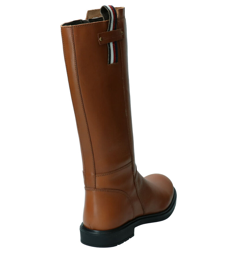 Tommy Hilfiger Bottes hautes en Cognac en cuir (256954)