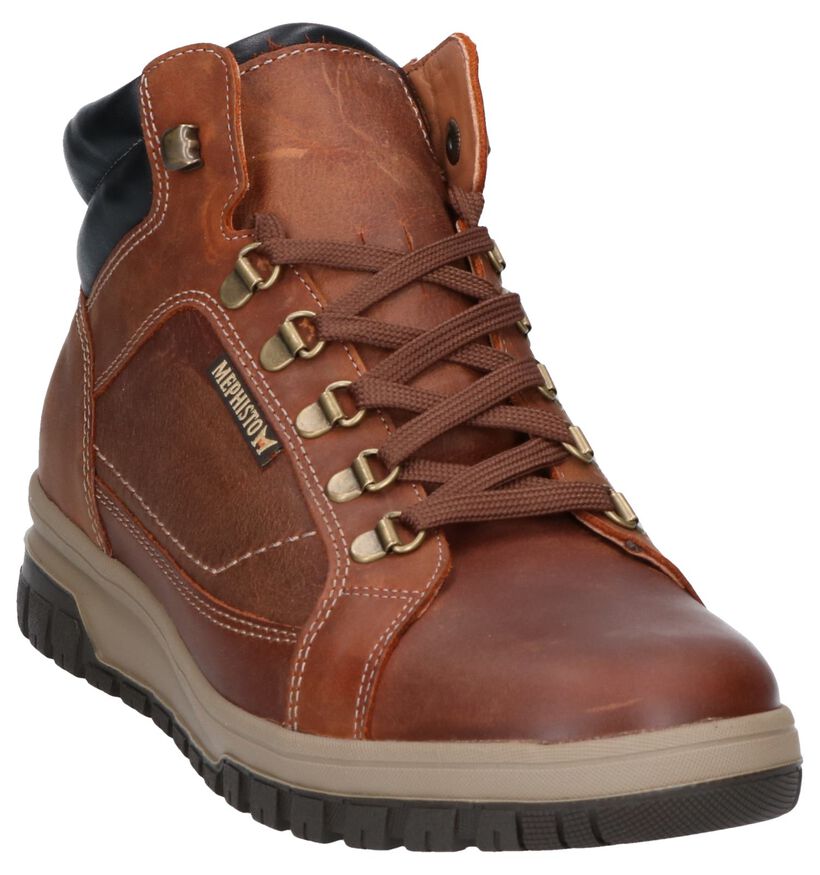 Mephisto Pitt Grizzly Bottines en Cognac en cuir (260520)