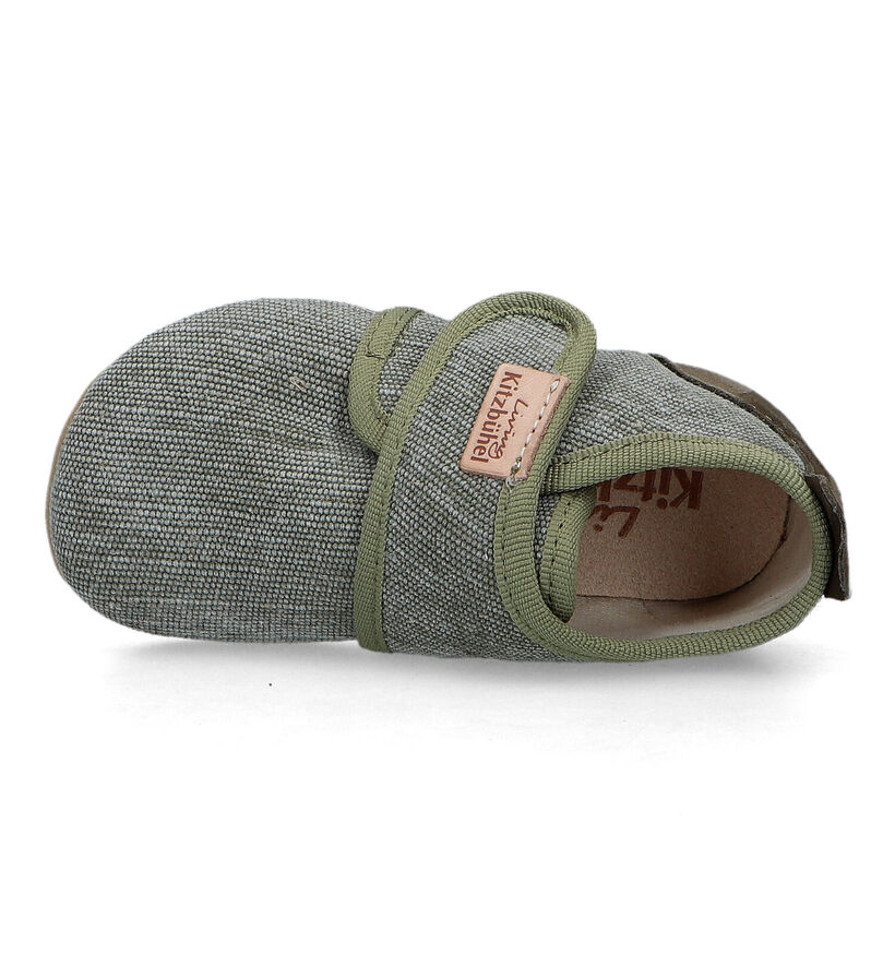 Living Kitzbühel Pantoufles pour bébé en Vert kaki pour filles, garçons (326057)