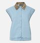 Pieces Breia Denim Blauwe Mouwloze Vest voor dames (369214)
