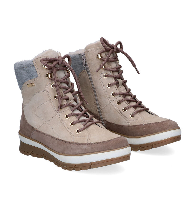 Jana Beige Bottines voor dames (298458)