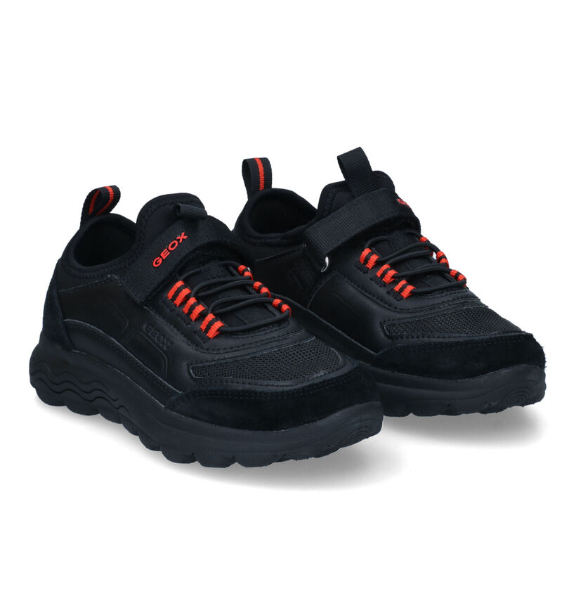 Geox Spherica Zwarte Sneakers voor jongens (317631) - geschikt voor steunzolen