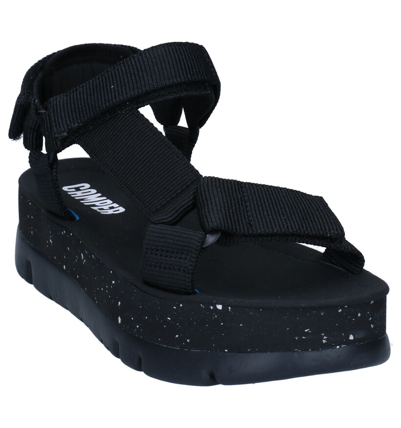 Camper Zwarte Sandalen in stof (288436)