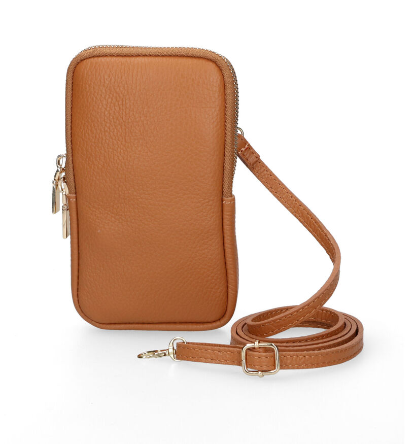 Dolce C. Taupe Telefoontasje in leer (312693)