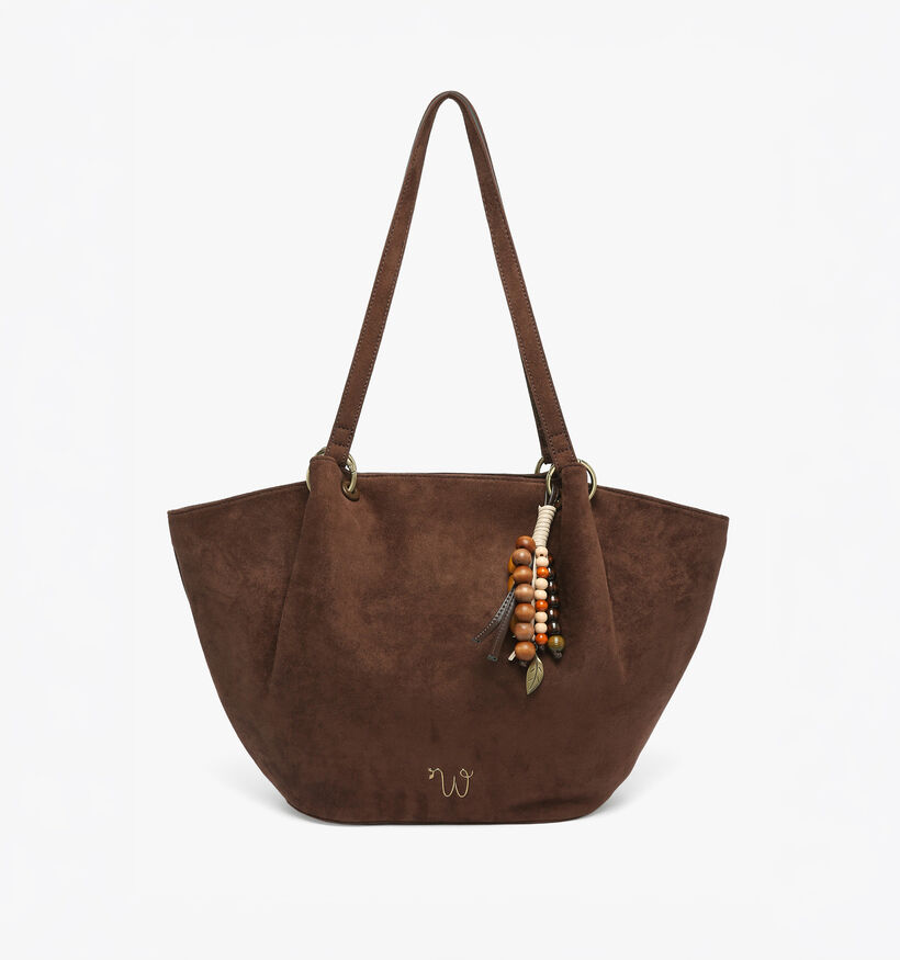 Woomen Ginseng Cabas en Brun fonc&eacute; pour femmes (378681)