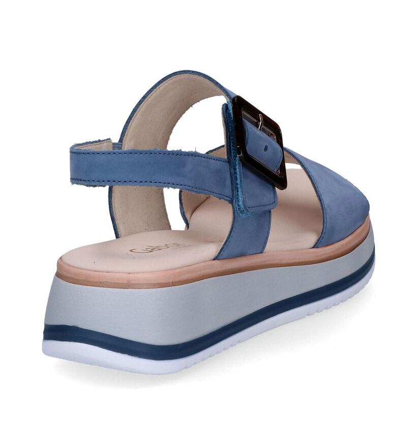 Gabor Comfort Sandales en Bleu en nubuck (306137)
