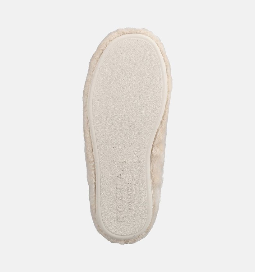 Scapa Lichtbeige Open Pantoffels voor dames (380858) - geschikt voor steunzolen