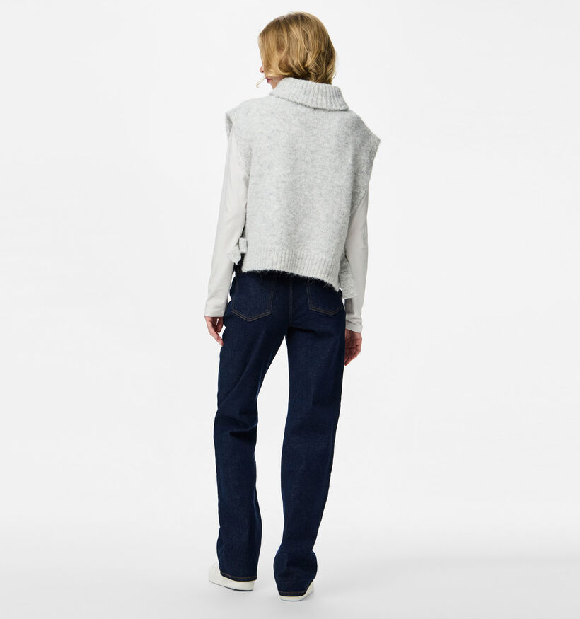 Pieces Jecca Poncho Pull en Gris pour femmes (362268)