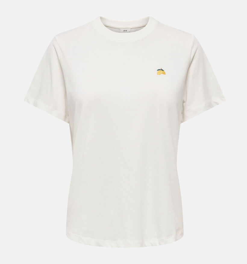 JDY Pisa Lemon Witte T-shirt voor dames (374851)