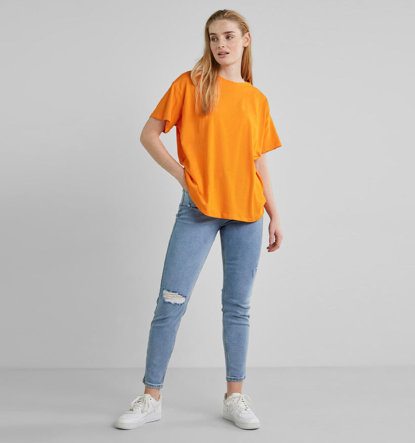 Pieces Mariski Oranje T-shirt voor dames (317817)