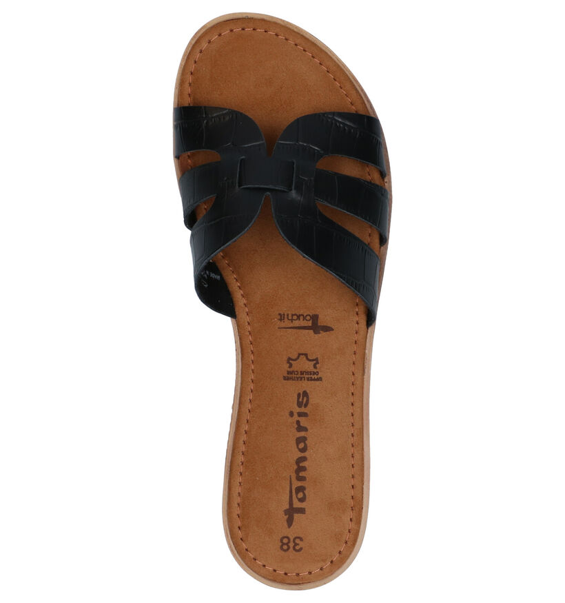 Tamaris Touch It Oranje Slippers in leer (270149)