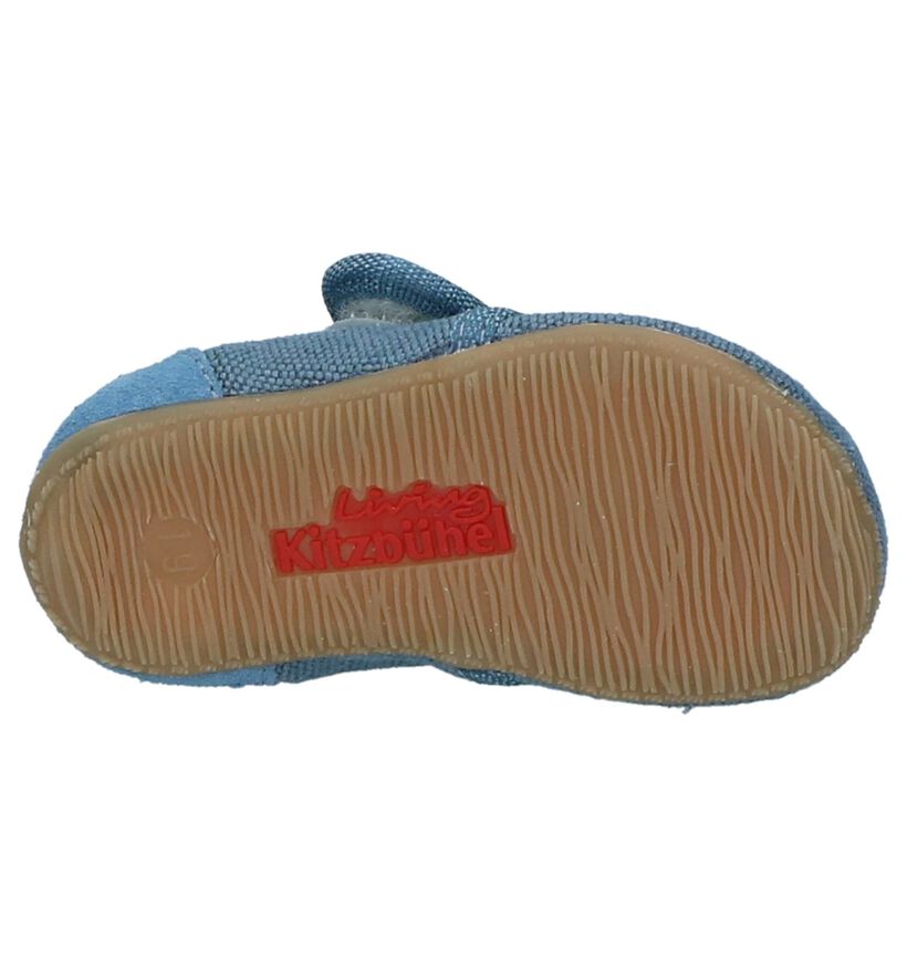 Living Kitzbühel Pantoufles fermées en Bleu clair en cuir (216021)