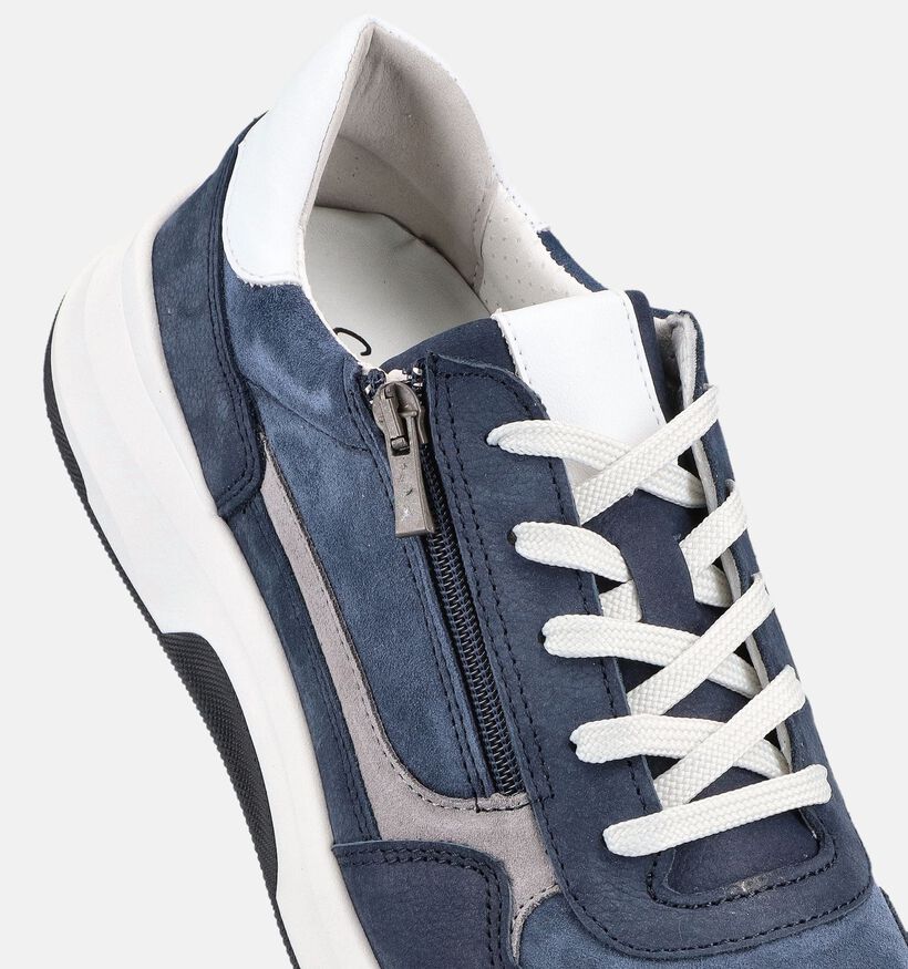 Solemade James Donkerblauwe Rits-Veterschoenen voor heren (373516) - geschikt voor steunzolen