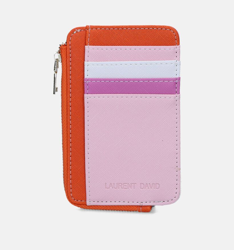 Laurent David Marie 008 Porte-monnaie zippé en Rose pour femmes (342643)