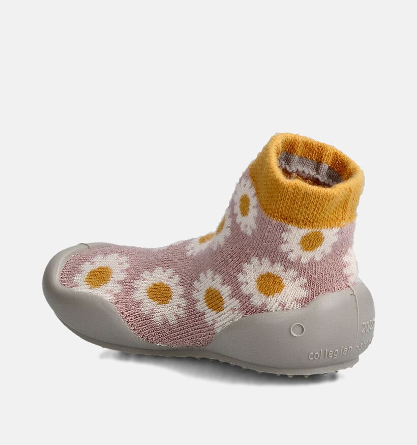 Collégien Lila Hoge Pantoffels Bloemenprint voor meisjes (364994) - geschikt voor steunzolen