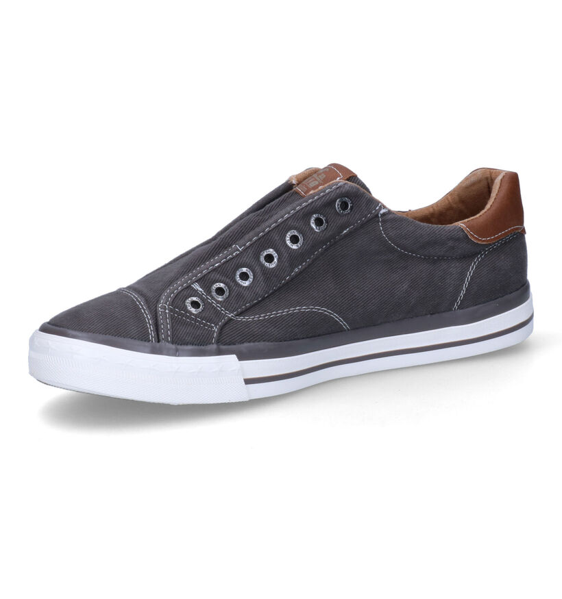 Mustang Slip-ons en Gris en textile (303652)