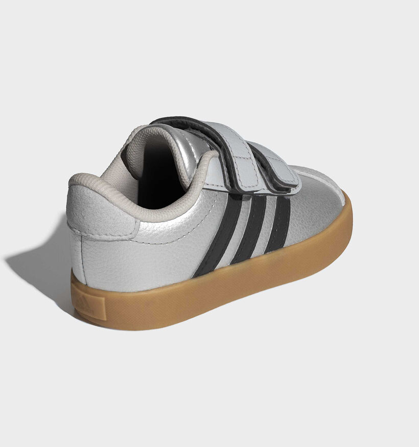 adidas VL Court 3.0 Zilveren Sneakers voor meisjes (366978) - geschikt voor steunzolen