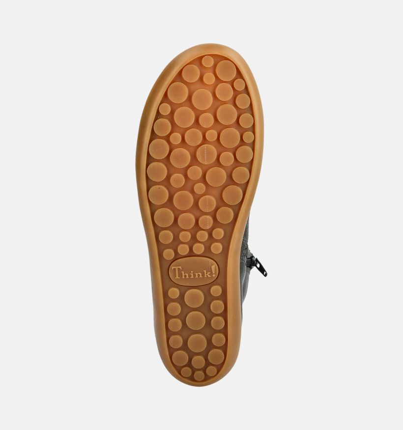 Think! Nature Groene Boots met Veter en Rits voor dames (381357) - geschikt voor steunzolen