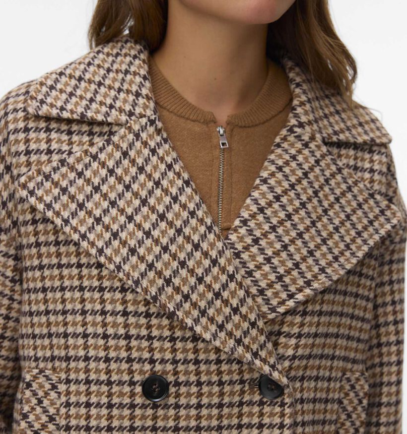 Vero Moda Jackieline Bruine Geruite Korte Jas voor dames (377595)