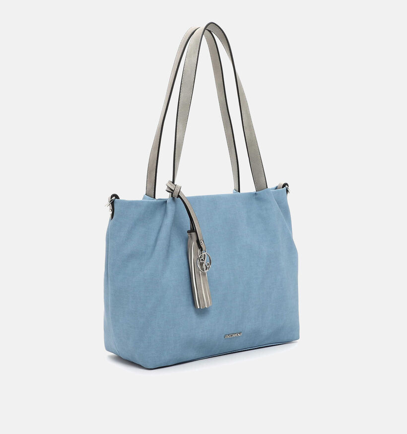 Emily & Noah Elke Blauwe Shopper tas met rits voor dames (340657)