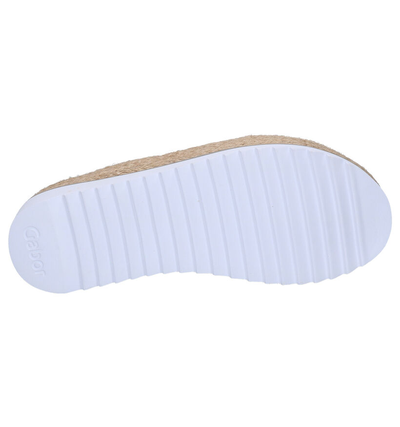 Gabor Best Fitting Nu-pieds en Blanc en cuir (265862)