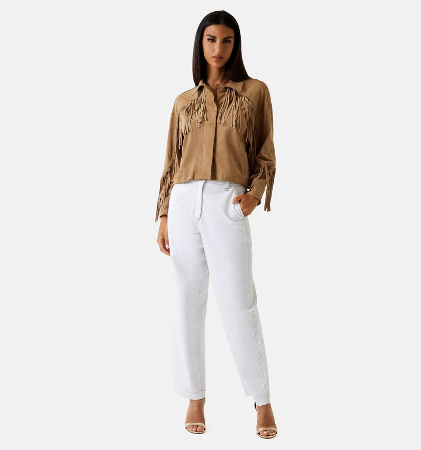 Guess Wet Sand Manteau court en Marron pour femmes (370367)