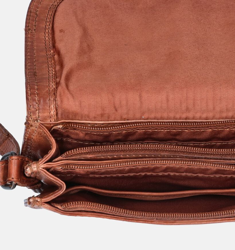 Bear Design Sac port&eacute; crois&eacute; en Cognac pour femmes (375789)