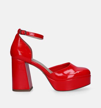 Pumps met bandje rood