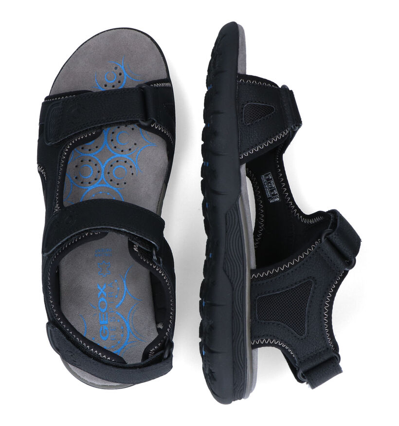 Geox Spherica Zwarte Sandalen in kunstleer (312920)