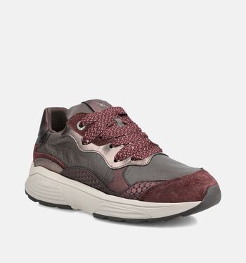 Xsensible Low Sneakers Zwart/Goud/Bordeaux