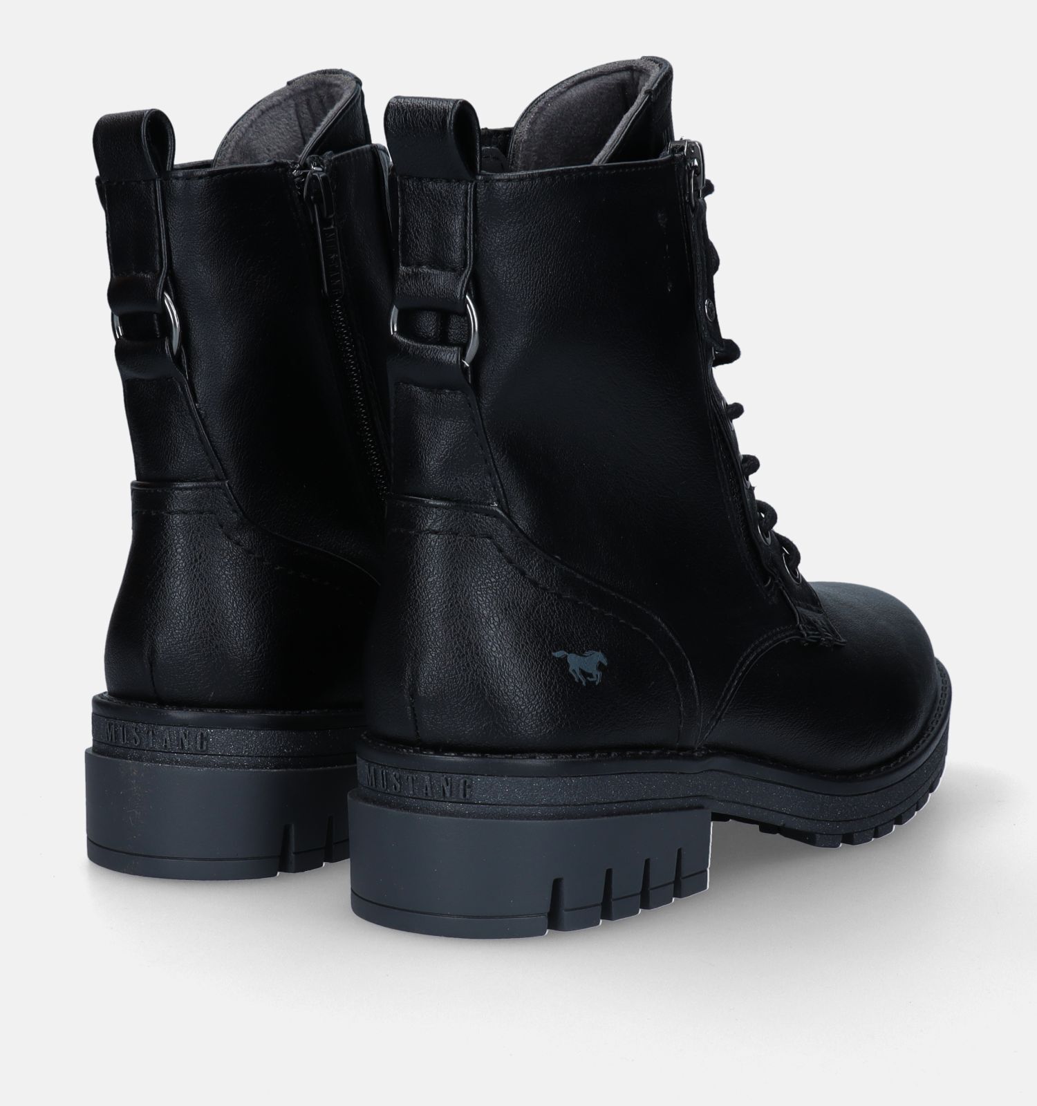 Mustang Zwarte Biker boots Dames Boots Online op TORFS.BE