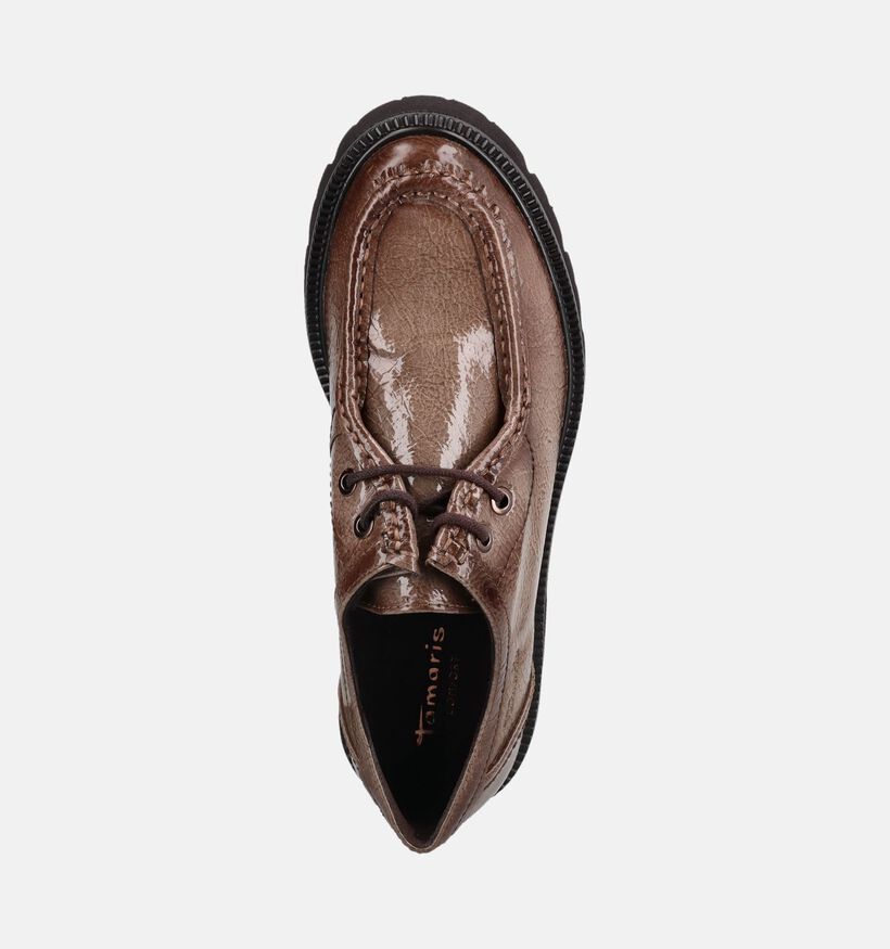 Tamaris Comfort Taupe Mocassins met Veter voor dames (376330) - geschikt voor steunzolen