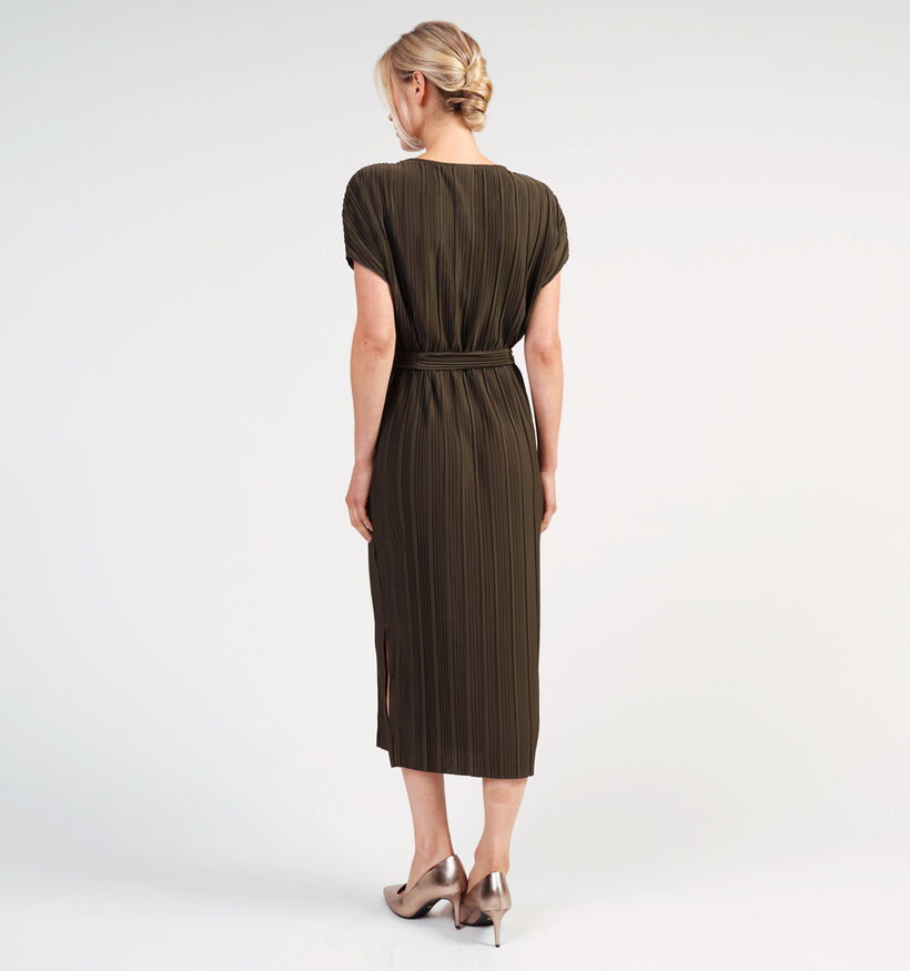 Vila Tahlia Donkergroene Midi-Jurk voor dames (361322)