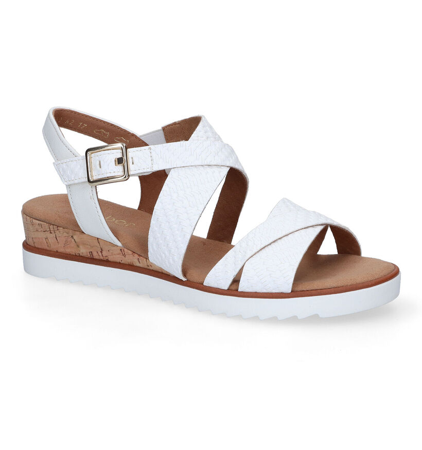 Gabor Witte Sandalen in leer (306144)