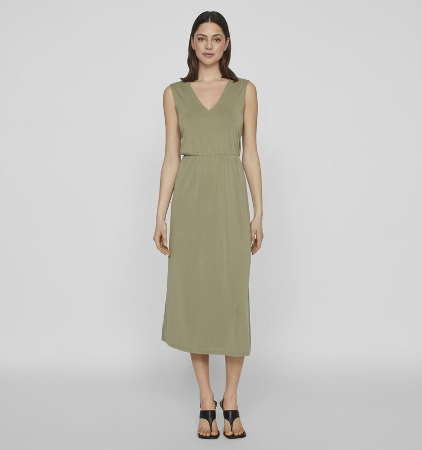 Vila Modala Robe maxi en Vert khaki pour femmes (335467)