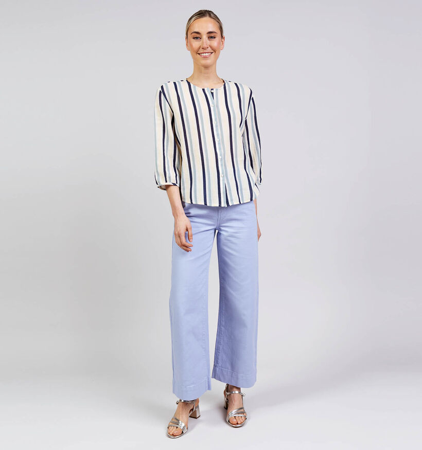 Vila Caligo Blouse en Jaune/Bleu pour femmes (369460)