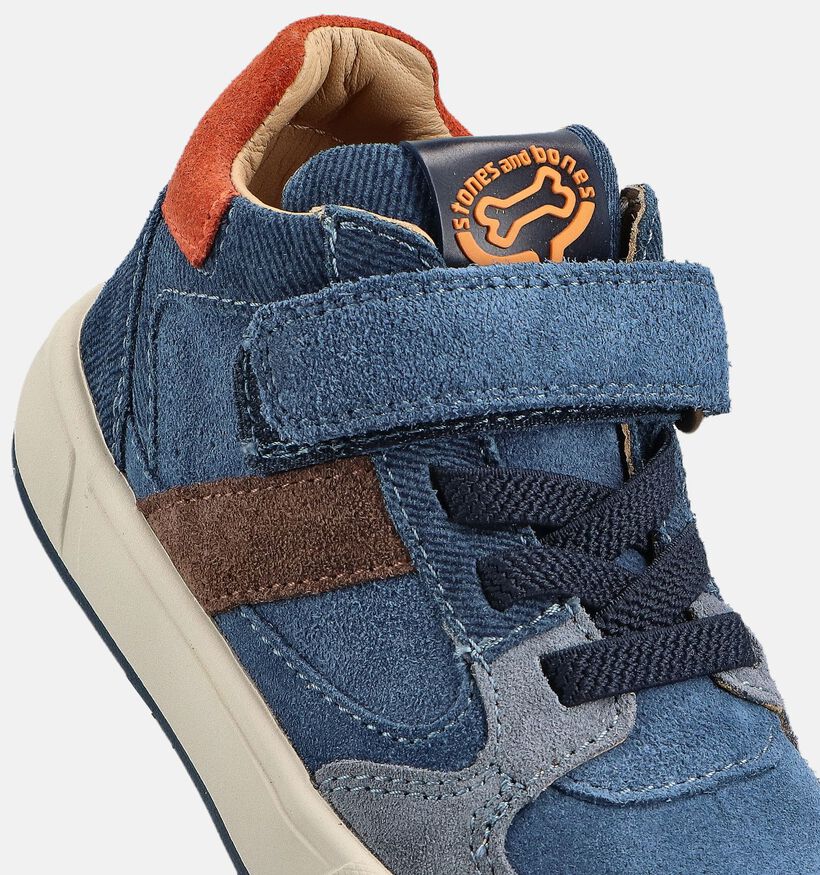 STONES and BONES Palmy Blauwe Hoge Schoenen voor jongens (362029) - geschikt voor steunzolen