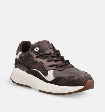 Xsensible Low Sneakers Zwart/Goud/Bruin/Bordeaux