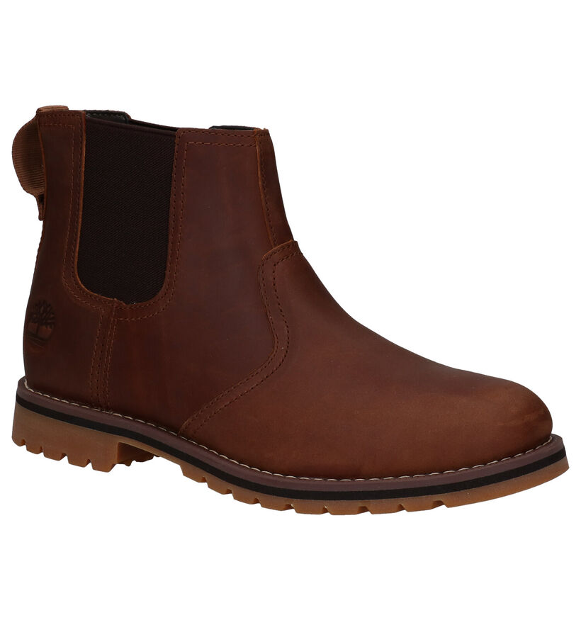 Timberland Larchmont Chelsea Bottines en Cognac pour hommes (313510) - pour semelles orthopédiques