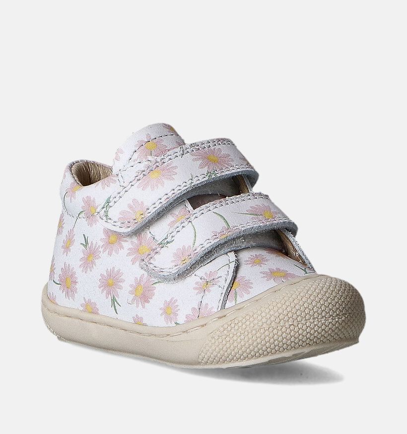 Naturino Cocoon VL Calf Witte Babyschoentjes voor meisjes (355323) - geschikt voor steunzolen
