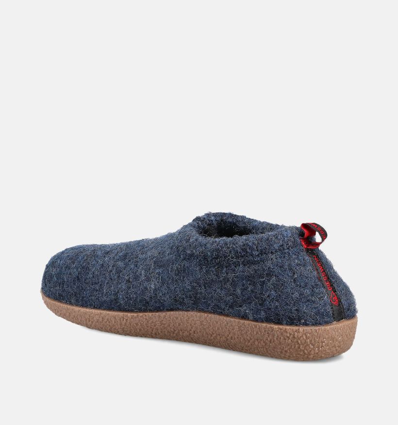 Giesswein Vent Blauwe Pantoffels voor dames (370240) - geschikt voor steunzolen
