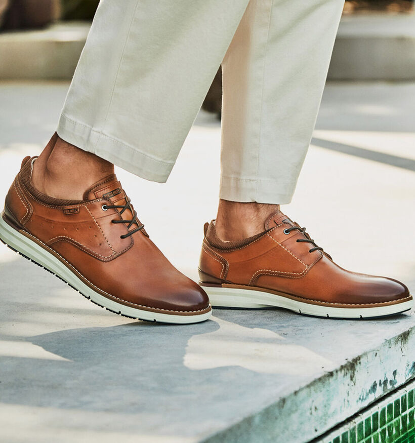 Pikolinos Manacor Cognac Veterschoenen voor heren (370613) - geschikt voor steunzolen