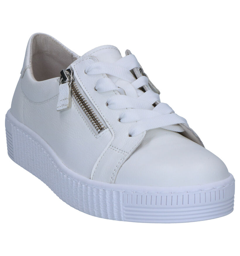 Gabor Best Fitting Witte Sneakers in leer (265855)